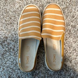 Toms Sunshine Yellow Stripe Slide Sneakers